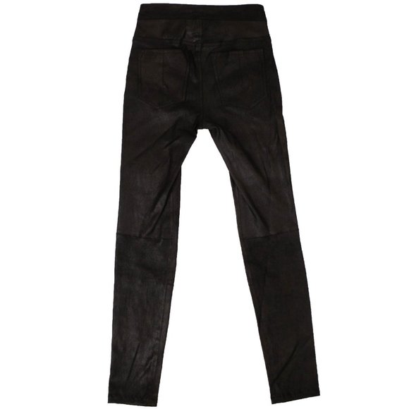 UNRAVEL PROJECT Black Leather Slim Biker Pants Size 26 $1735 - Picture 3 of 4